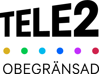 Tele2 Obegransad Svart Logotyp